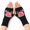 Warme Handschuhe Mit Blumendruck