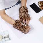 Warme Handschuhe Mit Leopardenmuster