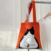 Gestrickte Tasche Mit Cartoon-Katze