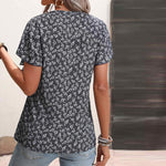 Vintage Lockere Blumenbluse