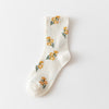 Lässige Blumensocken