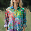 Bunte Bluse Mit Blumendruck