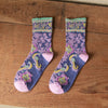 Vintage Blumen-Jacquard-Socken