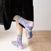 Vintage Blumen-Jacquard-Socken