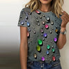 Buntes Wassertropfen-T-Shirt