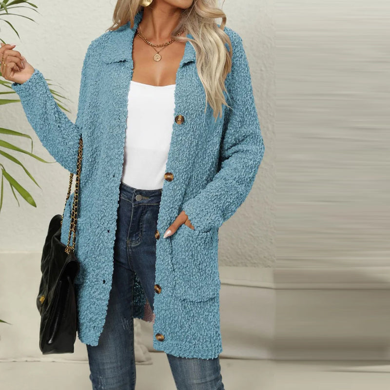 Lässiger Einfarbiger Cardigan