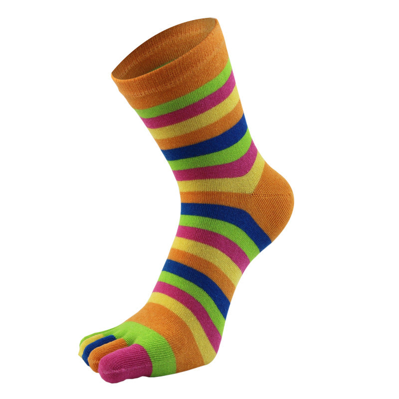 Bunte Fünf-Zehen-Socken