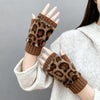 Warme Handschuhe Mit Leopardenmuster