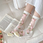 Atmungsaktive Florale Jacquard-Socken