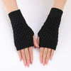Einfarbige Strickhandschuhe