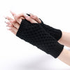 Einfarbige Strickhandschuhe