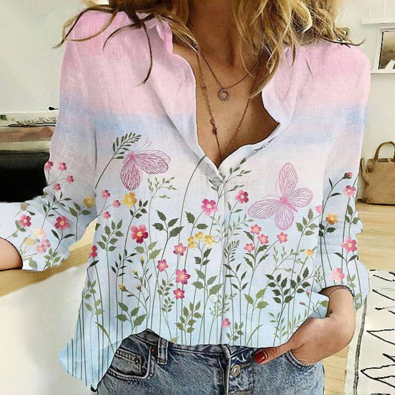 Elegante Bluse Mit Blumenmuster