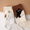 Socken Mit Cartoon-Katze