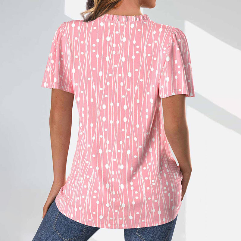 Lässige Polka-Dot-Bluse