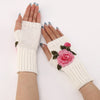 Warme Handschuhe Mit Blumendruck
