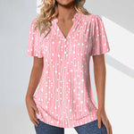 Lässige Polka-Dot-Bluse