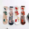 Atmungsaktive Blumensocken
