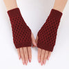 Einfarbige Strickhandschuhe