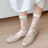 Atmungsaktive Florale Jacquard-Socken