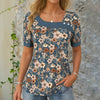 Vintage Bluse Mit Blumendruck