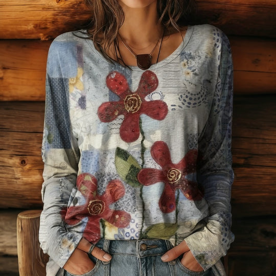 Böhmisches Kleid Mit Blumendruck