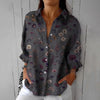 Vintage Bluse Mit Blumendruck