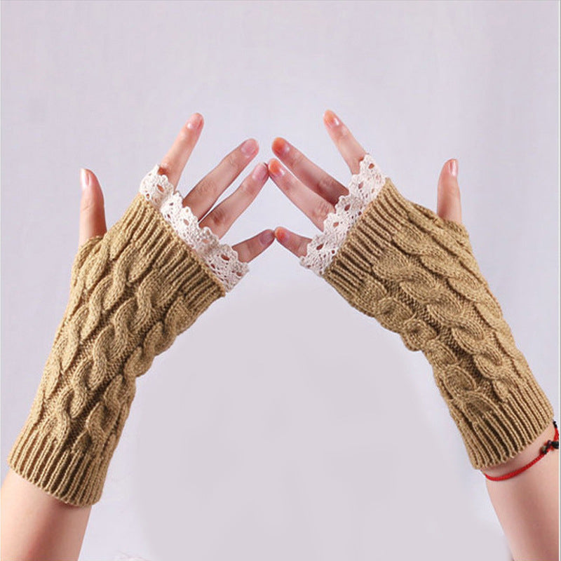 Warme Strickhandschuhe