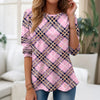 【Lange Ärmel】Lässige Karierte T-Shirt