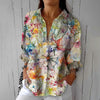 Vintage Bluse Mit Blumendruck