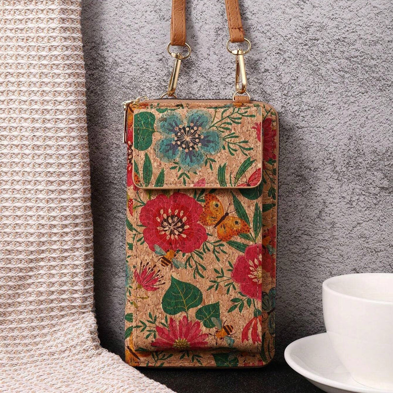 Vintage-Tasche Mit Blumendruck