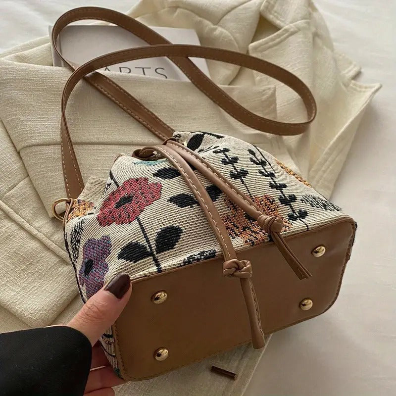 Vintage Tasche Mit Blumenmuster