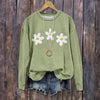 Vintage-Sweatshirt Mit Blumenprint