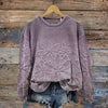 Vintage-Sweatshirt Mit Blumendruck