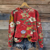 Vintage-Sweatshirt Mit Blumendruck