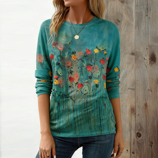Böhmisches Kleid Mit Blumendruck