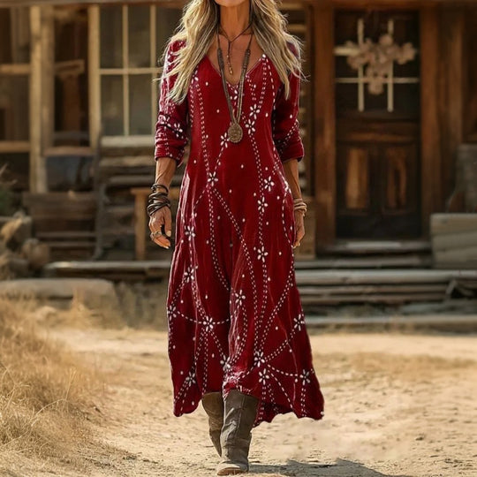Elegantes Kleid Mit Blumendruck