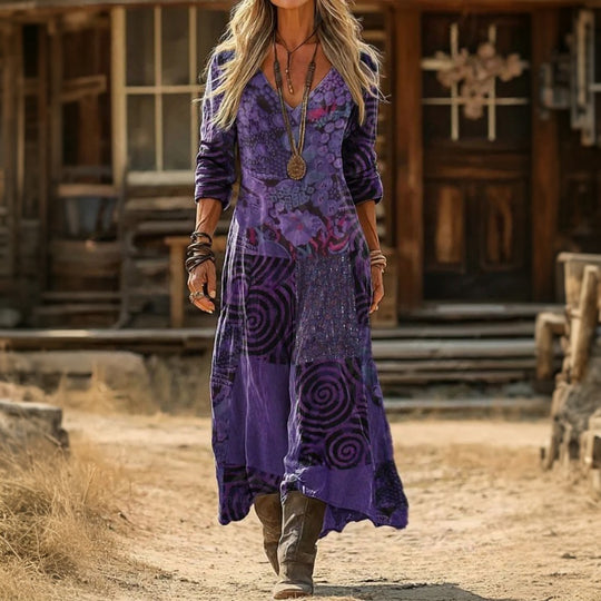 Elegantes Kleid Mit Blumendruck