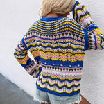 Bunt Gestreifter Strickpullover