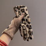 Warme Handschuhe Mit Leopardenmuster