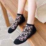 Atmungsaktive Florale Jacquard-Socken