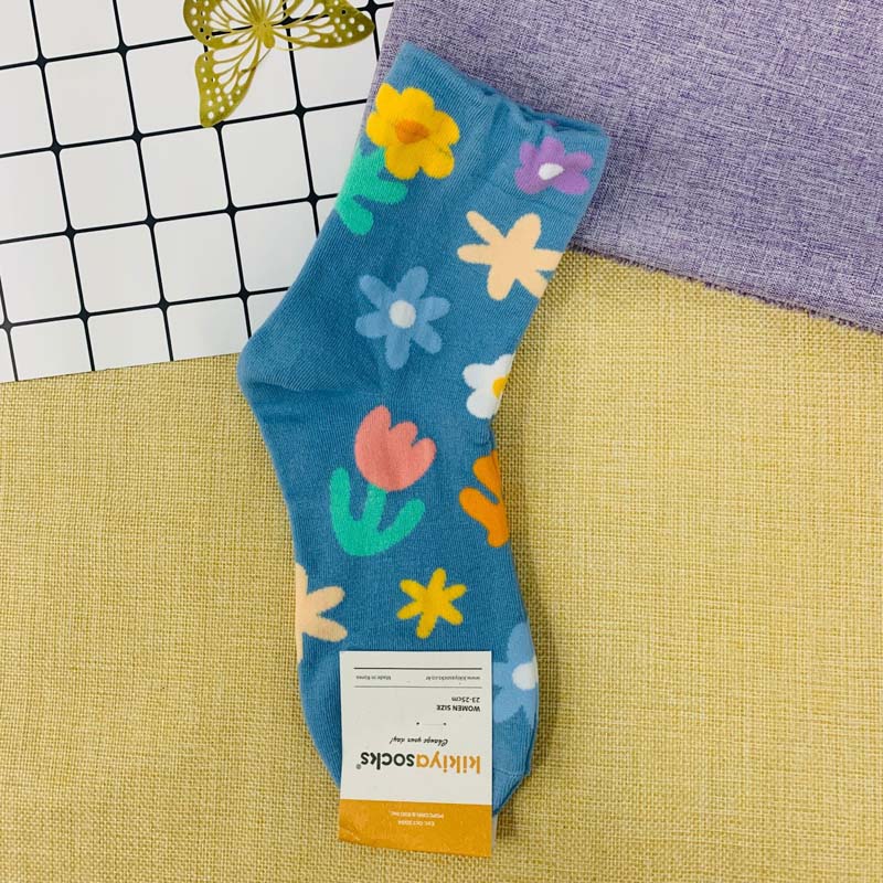 Lässige Blumensocken