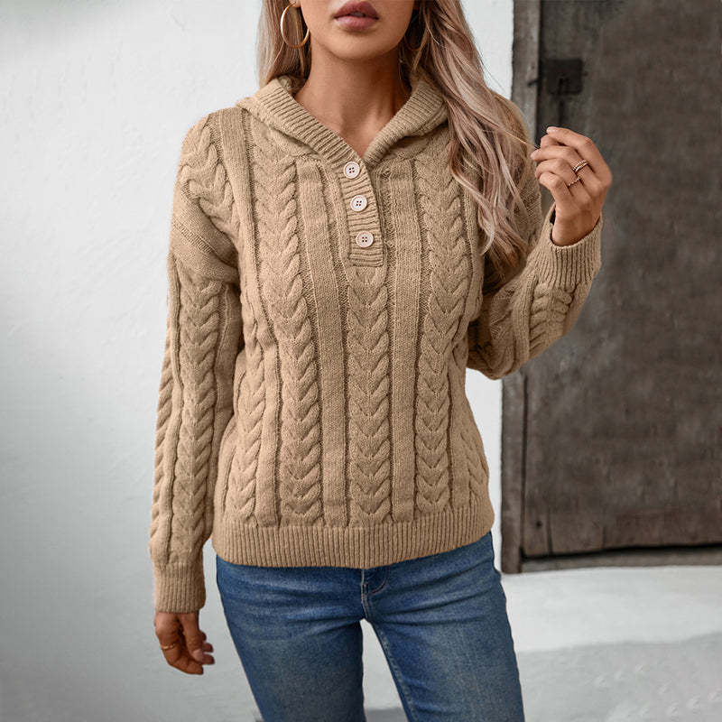 Lässiger Pullover Mit Zopfmuster