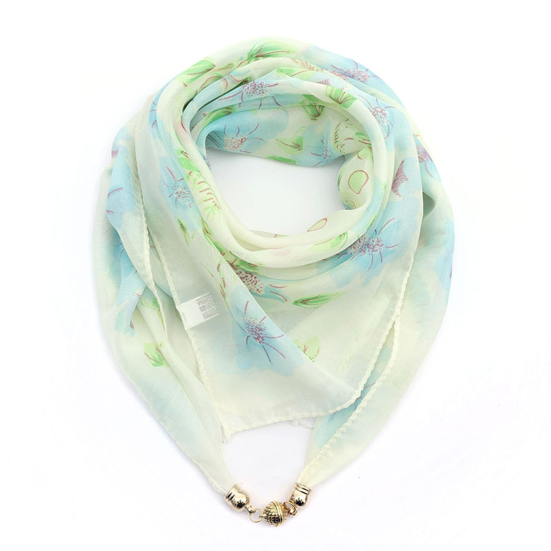 Eleganter Schal Mit Blumendruck