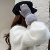 Einfarbige Warme Handschuhe