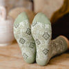 Vintage Blumen-Jacquard-Socken