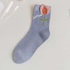 Lässige Blumensocken