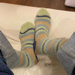 Vintage Warme Gestreifte Socken