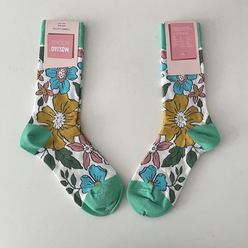 Vintage Blumensocken