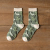 Vintage Blumen-Jacquard-Socken