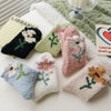 Warme Blumensocken